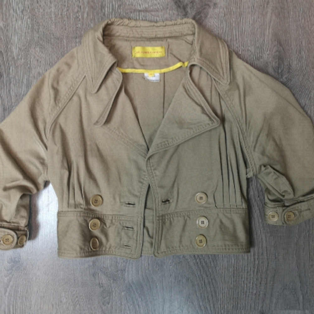 Vintage Cropped Catherine Malandrino short-sleeve trench Coat